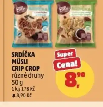 Penny Market Srdíčka müsli crip crop nabídka