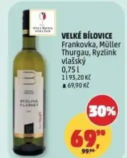 Penny Market Velké bílovice Frankovka, Müller Thurgau, Ryzlink vlašský nabídka
