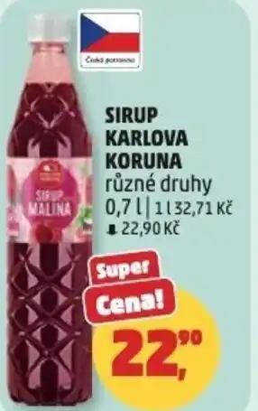 Penny Market Sirup karlova koruna nabídka