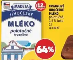 Penny Market Madeta trvanlivé jihočeské mléko polotučné nabídka