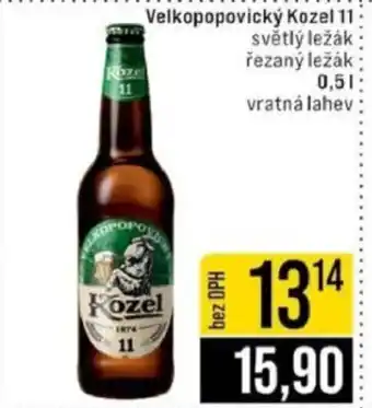 Jip Velkopopovický Kozel 11 světlý ležák řezaný ležák nabídka