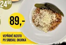 Jip Vepřové rizoto po srbsku, okurka nabídka