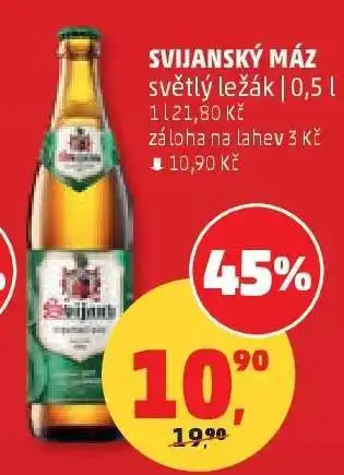 Penny Market Svijanský Máz světlý ležák 0,5 l nabídka