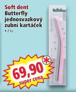 Norma Soft dent Butterfly jednosvazkový zubní kartáček nabídka