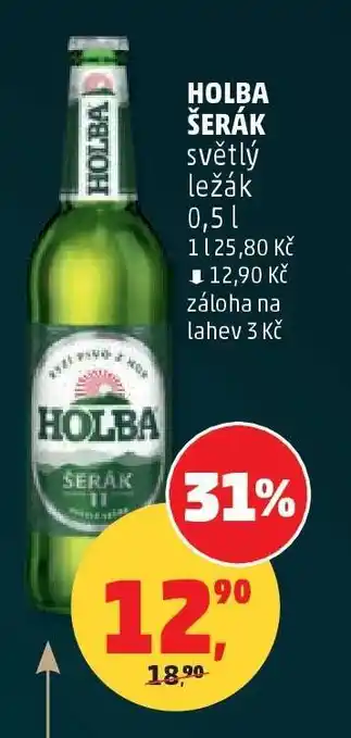 Penny Market HOLBA ŠERÁK světlý ležák 0,5 l nabídka