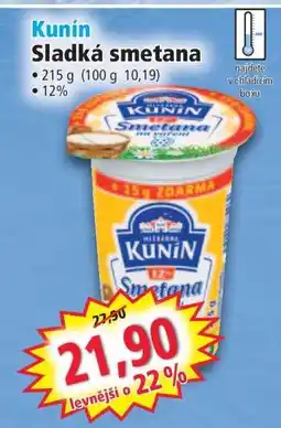 Norma Kunín Sladká smetana nabídka