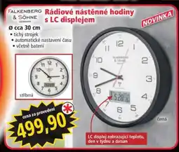 Norma Rádiové nástěnné hodiny s LC displejem nabídka