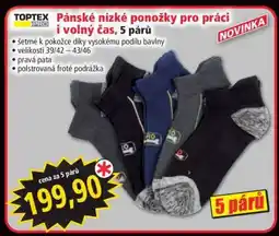 Norma Pánské nízké ponožky pro práci i volný čas, 5 párů nabídka