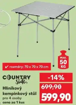 Kaufland Hliníkový kempinkový stůl nabídka