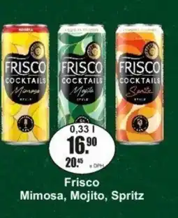 Adam Frisco Mimosa, Mojito, Spritz nabídka