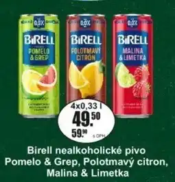 Adam Birell nealkoholické pivo Pomelo & Grep, Polotmavý citron, Malina & Limetka nabídka