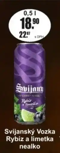 Adam Svijanský Vozka Rybíz a limetka nealko nabídka