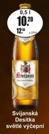 Adam Svijanská Desítka světlé výčepní nabídka