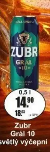 Adam Zubr Grál 10 světlý výčepní nabídka