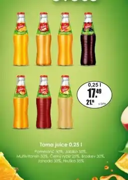 Adam Toma juice nabídka