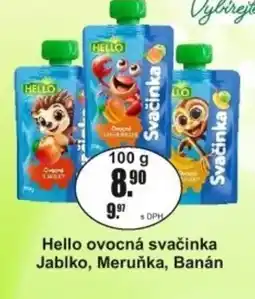 Adam Hello ovocná svačinka Jablko, Meruňka, Banán nabídka
