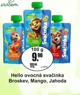 Adam Hello ovocná svačinka Broskev, Mango, Jahoda nabídka