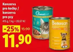 Lidl Konzerva pro kočky / konzerva pro psy nabídka