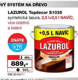 Barvy a laky drogerie LAZUROL Topdecor $1035 syntetická lazura nabídka