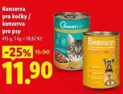 Lidl Konzerva pro kočky/konzerva pro psy nabídka