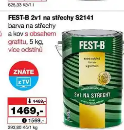 Barvy a laky drogerie FEST-B 2v1 na střechy S2141 barva na střechy a kov s obsahem grafitu nabídka