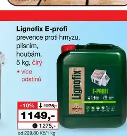 Barvy a laky drogerie Lignofix E-profi prevence proti hmyzu, plísním, houbám, 5 kg, čirý nabídka