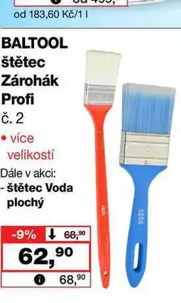 Barvy a laky drogerie BALTOOL štětec Zárohák Profi č. 2 • více velikostí nabídka