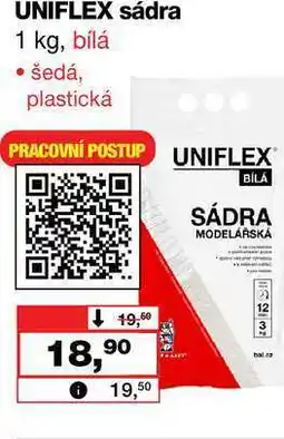 Barvy a laky drogerie UNIFLEX sádra 1 kg, bílá nabídka
