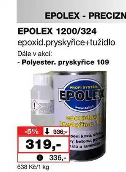Barvy a laky drogerie EPOLEX - PRECIZN EPOLEX 1200/324 epoxid.pryskyřice+tužidlo nabídka