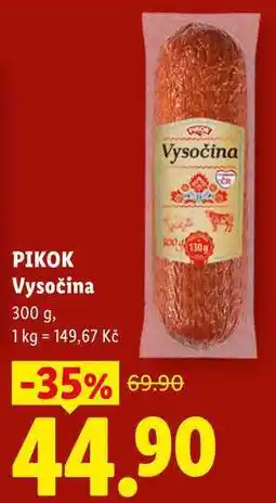 Lidl PIKOK Vysočina nabídka