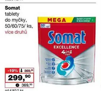 Barvy a laky drogerie Somat tablety do myčky, 50/60/75/ ks nabídka