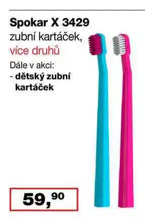 Barvy a laky drogerie Spokar X 3429 zubní kartáček, více druhů nabídka