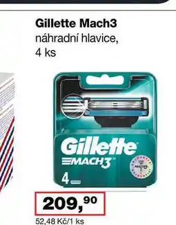 Barvy a laky drogerie Gillette Mach3 náhradní hlavice, 4 ks nabídka