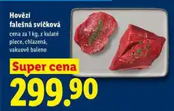 Lidl Hovězí falešná svíčková, cena za nabídka