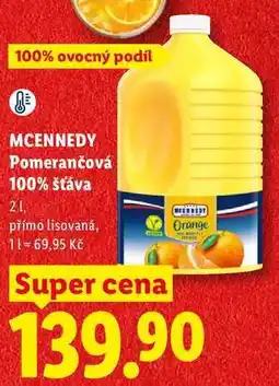 Lidl MCENNEDY Pomerančová 100% šťáva, 21 nabídka