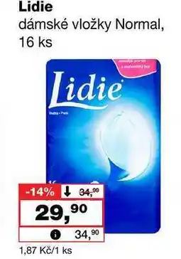 Barvy a laky drogerie Lidie dámské vložky Normal, 16 ks nabídka