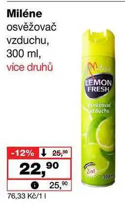 Barvy a laky drogerie Miléne osvěžovač vzduchu nabídka