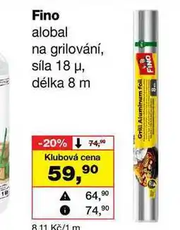 Barvy a laky drogerie Fino alobal na grilování, síla 18 μ, délka 8 m nabídka
