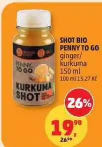 Penny Market SHOT BIO PENNY TO GO ginger/ kurkuma nabídka
