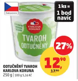 Penny Market Odtučněný tvaroh karlova koruna nabídka