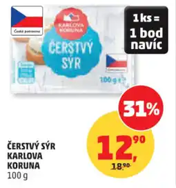 Penny Market Čerstvý sýr karlova koruna nabídka