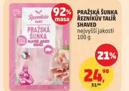 Penny Market Pražská šunka řezníkův talíř shaved nabídka