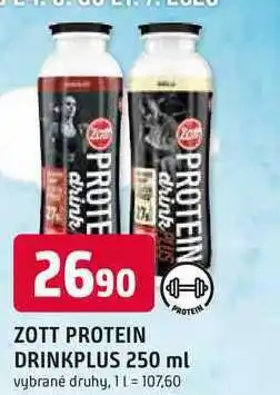 Trefa ZOTT PROTEIN DRINKPLUS nabídka