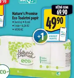 Albert Nature's Promise Eco Toaletní papír 3vrstvý 8 rolí nabídka