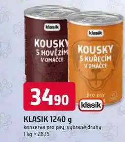 Trefa KLASIK 1240 g konzerva pro psy, vybrané druhy nabídka