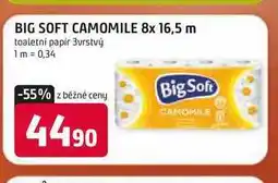 Trefa BIG SOFT CAMOMILE 8x 16,5 m toaletni papir 3vrstvý nabídka