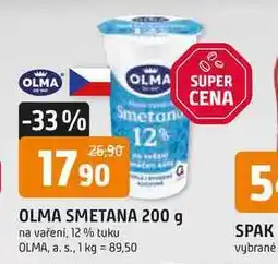 Trefa OLMA SMETANA 200 g na vaření, 12% tuku nabídka