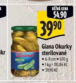Albert Giana Okurky sterilované 6-9 cm nabídka