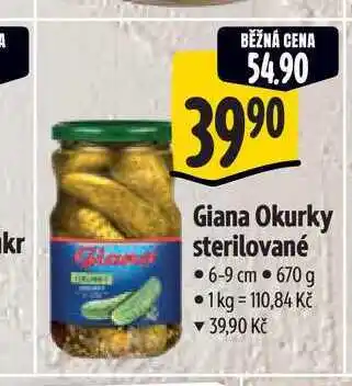 Albert Giana Okurky sterilované 6-9 cm nabídka