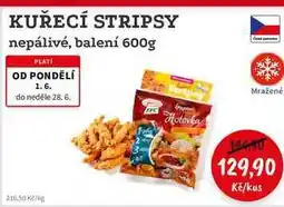 RABBIT řeznictví KUŘECÍ STRIPSY nepálivé, balení nabídka